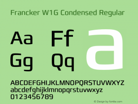 FranckerW1G-CondensedReg Version 1.01图片样张