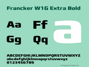 FranckerW1G-ExtraBold Version 1.00图片样张