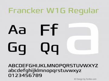 FranckerW1G-Regular Version 1.00图片样张