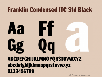 FranklinCondITCStd-Black Version 1.01图片样张