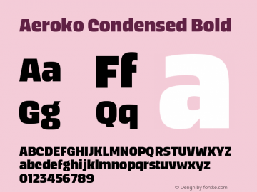 Aeroko Condensed Bold Version 1.00图片样张
