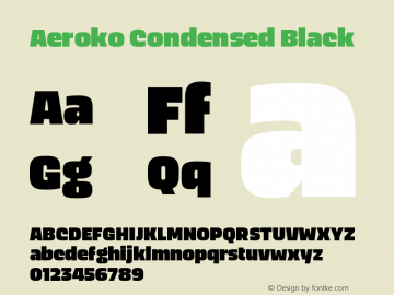 Aeroko Condensed Black Version 1.00图片样张