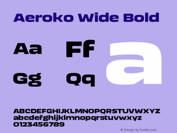 Aeroko Wide Bold Version 1.00图片样张