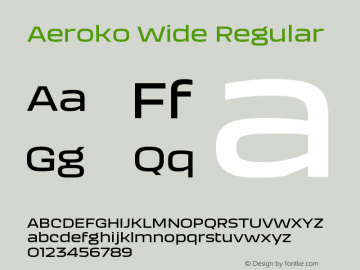 Aeroko Wide Regular Version 1.00图片样张