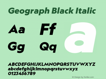 Geograph Black Italic Version 1.008图片样张