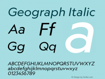 Geograph Italic Version 1.008图片样张