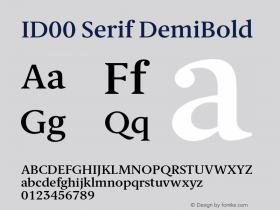 ID00 Serif DemiBold Version 1.002图片样张
