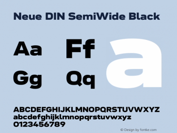 Neue DIN SemiWide Black Version 1.00图片样张