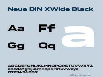 Neue DIN XWide Black Version 1.00图片样张