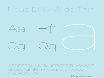 Neue DIN XWide Thin Version 1.00图片样张
