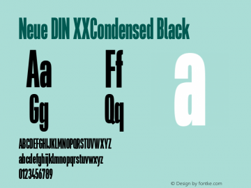 Neue DIN XXCondensed Black Version 1.00图片样张