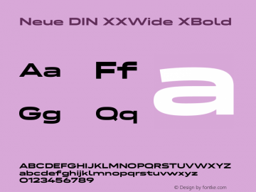 Neue DIN XXWide XBold Version 1.00图片样张