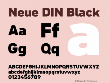 Neue DIN Black Version 1.00图片样张