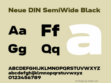 Neue DIN SemiWide Black Version 1.00图片样张
