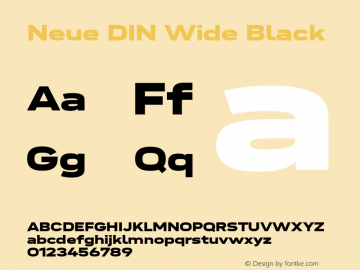 Neue DIN Wide Black Version 1.00图片样张