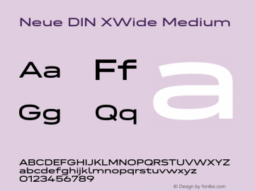 Neue DIN XWide Medium Version 1.00图片样张