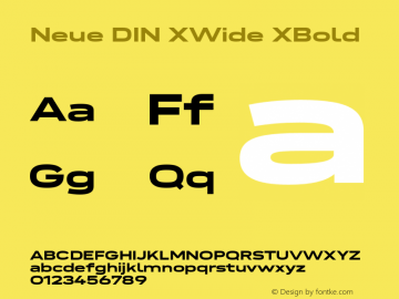 Neue DIN XWide XBold Version 1.00图片样张