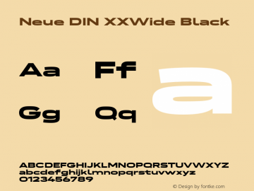 Neue DIN XXWide Black Version 1.00图片样张