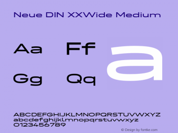 Neue DIN XXWide Medium Version 1.00图片样张