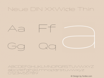 Neue DIN XXWide Thin Version 1.00图片样张