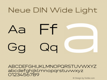 Neue DIN Wide Light Version 1.00图片样张