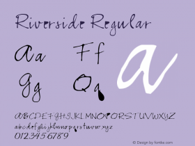 Riverside Regular Altsys Fontographer 3.5  3/29/92图片样张