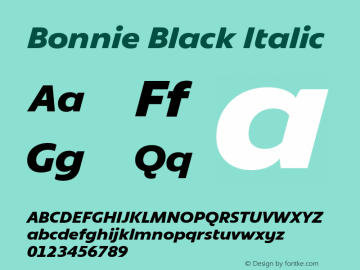 Bonnie Black Italic Version 1.301图片样张