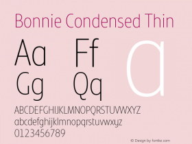 Bonnie Condensed Thin Version 1.300图片样张