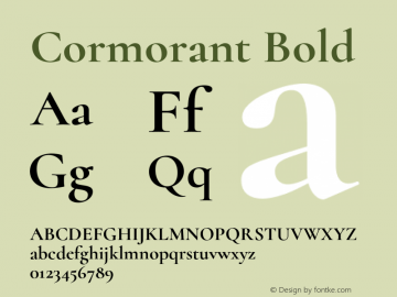 Cormorant Bold Version 4.000;Glyphs 3.1.2 (3150)图片样张