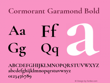 Cormorant Garamond Bold Version 4.000图片样张