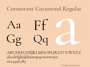 Cormorant Garamond Regular Version 4.000图片样张