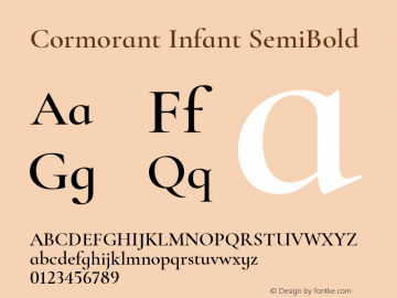 Cormorant Infant SemiBold Version 4.000图片样张
