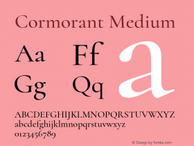 Cormorant Medium Version 4.000图片样张