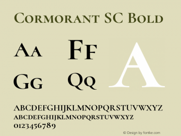 Cormorant SC Bold Version 4.000图片样张