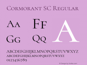 Cormorant SC Regular Version 4.000图片样张