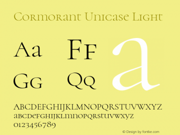 Cormorant Unicase Light Version 4.000图片样张