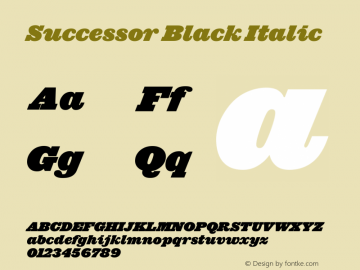 Successor Black Italic Version 1.001图片样张