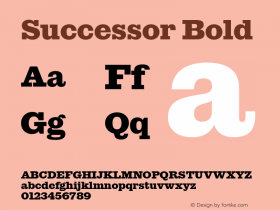 Successor Bold Version 1.001图片样张