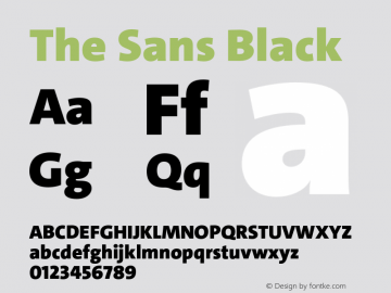 The Sans Black Version 3.771图片样张