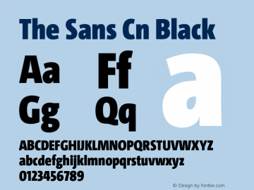 The Sans Cn Black Version 4.025图片样张