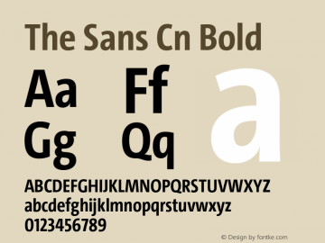 The Sans Cn Bold Version 4.025图片样张