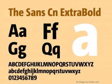 The Sans Cn ExtraBold Version 4.025图片样张
