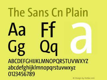 The Sans Cn Plain Version 4.025图片样张
