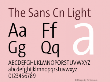 The Sans Cn Light Version 4.025图片样张