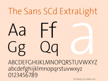 The Sans SCd ExtraLight Version 4.025图片样张