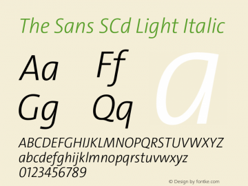 The Sans SCd Light Italic Version 4.025图片样张