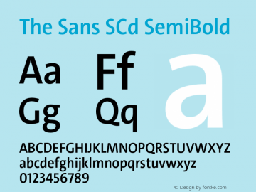 The Sans SCd SemiBold Version 4.025图片样张