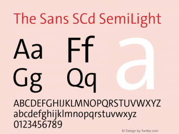 The Sans SCd SemiLight Version 4.025图片样张