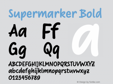 Supermarker Bold Version 1.000图片样张