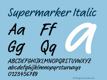Supermarker Italic Version 1.000图片样张